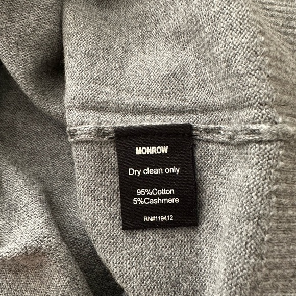 Monrow Vintage Black Mini Leopard Mock Neck Pullover NWT - Picture 6 of 8